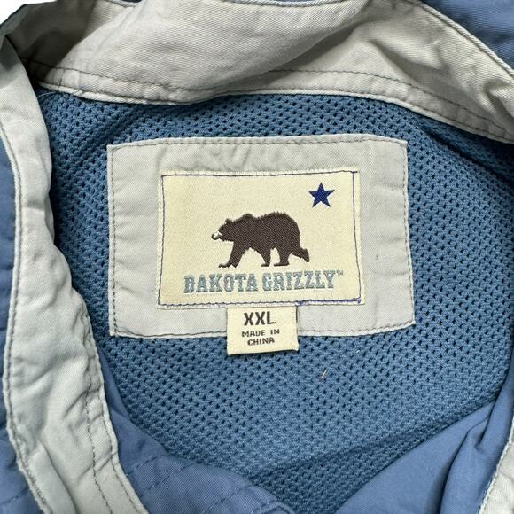 DAKOTA GRIZZLY Fishing Shirt in Slate Blue Roll Tab Sleeve XXL Mens *READ* - Picture 4 of 10